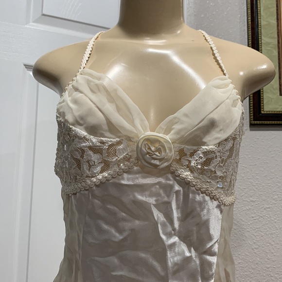 Vintage 80s Terry Russo Cream  Embroidered Teddy L - Picture 2 of 10